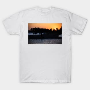 Crowd Silhouette at Sunset T-Shirt